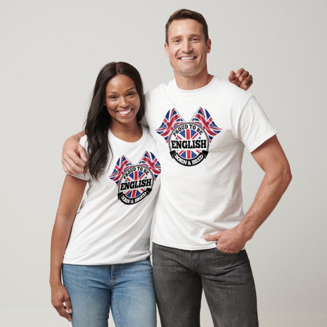 T-shirt Anglais né et élevé (Unisexe)