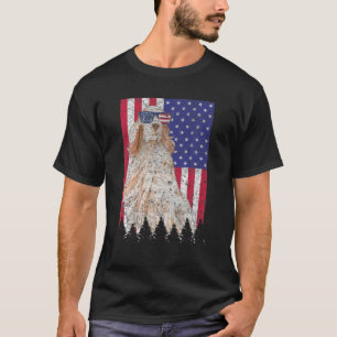 T-shirt Anglais Setter Patriotic Dog USA Pride American Fl