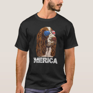 T-shirt Anglais Springer Espagnol Américain Drapeau 4ème D