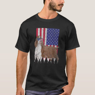 T-shirt Anglais Springer espagnol patriotique chien USA Am