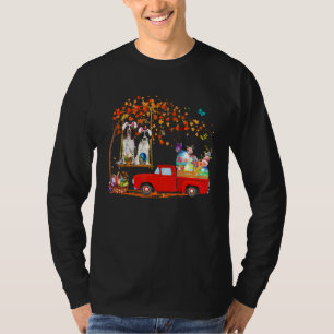 T-shirt Anglais Springer Spaniel Bunny Ear Camion Rouge Av
