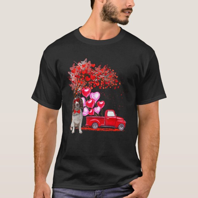 T-shirt Anglais Springer Spaniel Lunettes de soleil Heart  (Devant)