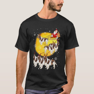 T-shirt Anglais Springer Spaniel Reindeer Chien de Noël Lo