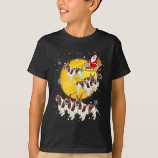 T-shirt Anglais Springer Spaniel Reindeer Chien de Noël Lo