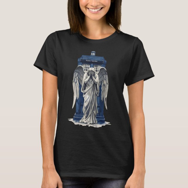 T-shirt Angle de plaie avec boîte de police bleue 1 (Devant)