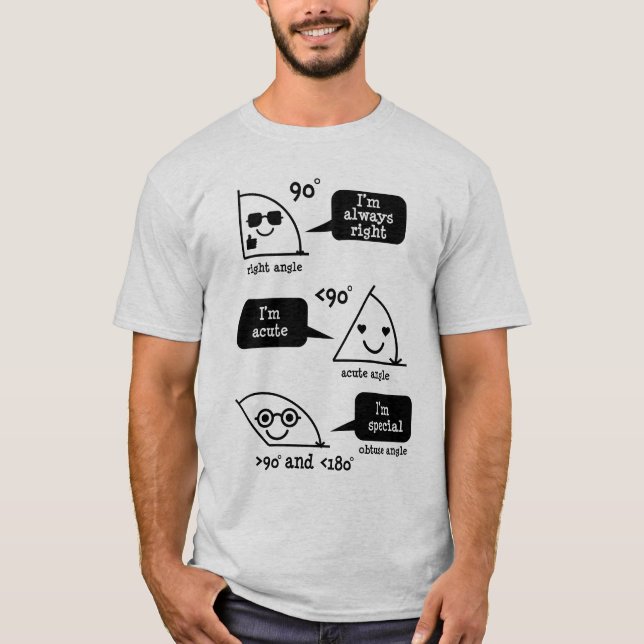 T-shirt Angle mathématique géométrie cadeau (Devant)