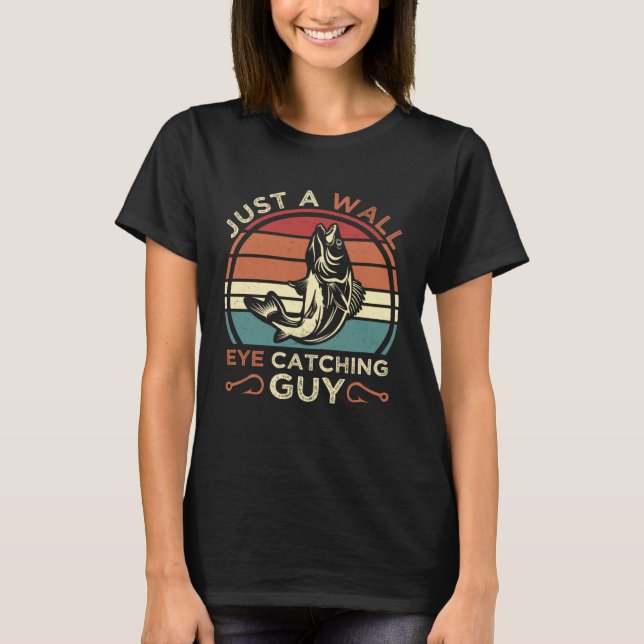 T-shirt Angler Fisherman & Walleye Fishing (Devant)