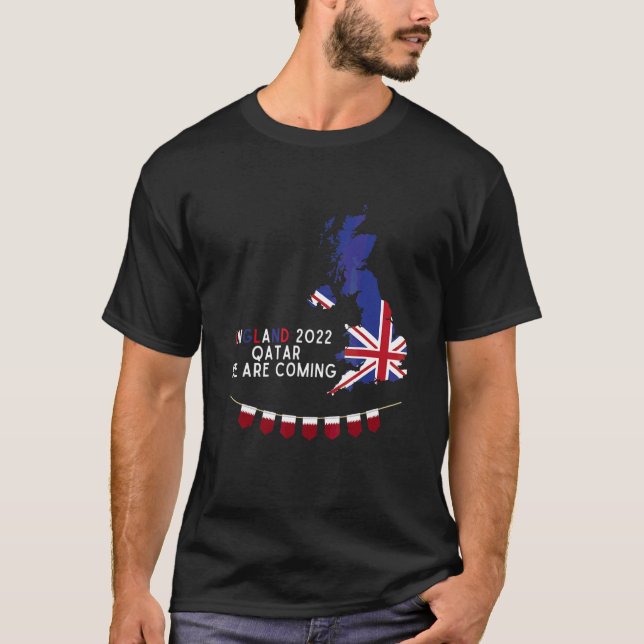 T-shirt Angleterre 2022 Citer Qatar Nous Venons (Devant)