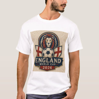 T-shirt Angleterre Coupe du Monde 2026 Mosaïque Lion Desig