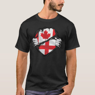 T-shirt Angleterre Drapeau des racines arrachées des mains