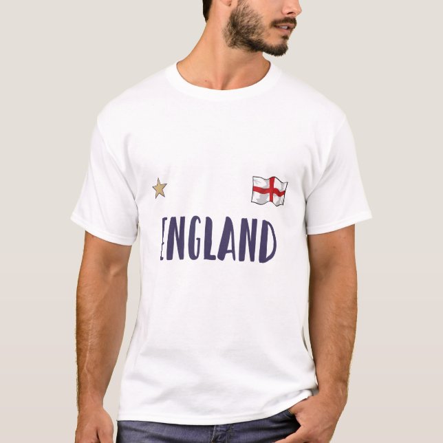 T-shirt Angleterre Fan Shirt Anglais Drapeau (Devant)