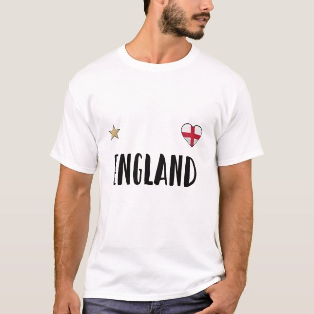 T-shirt Angleterre Fan Shirt Anglais Drapeau (Devant)