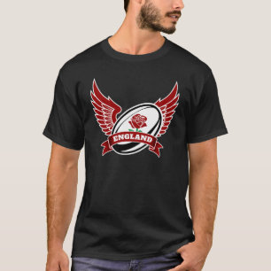 T-shirt Angleterre Rugby Ball Avec Ailes