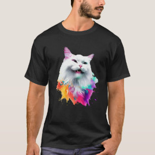 T-shirt Angora Turc éclaboussures de peinture colorées, Ab