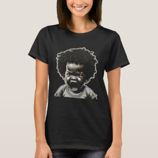 T-shirt Angry African American Kid Afro Black Pride  Fight