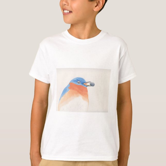 T-shirt angry bluebird with blueberry (Devant)