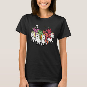 T-shirt Angry Koalas Riding Unicorns mème Mythique Créateu
