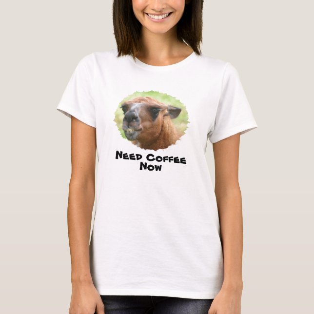T-shirt Angry Llama Besoin de café Humoristique drôle T-sh (Devant)