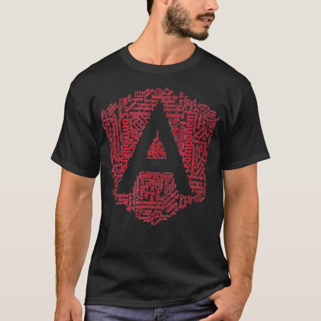 T-shirt AngularJS Wordcloud t shirt for Javascript Program (Devant)