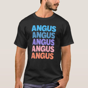 T-shirt Angus de texte répété moderne