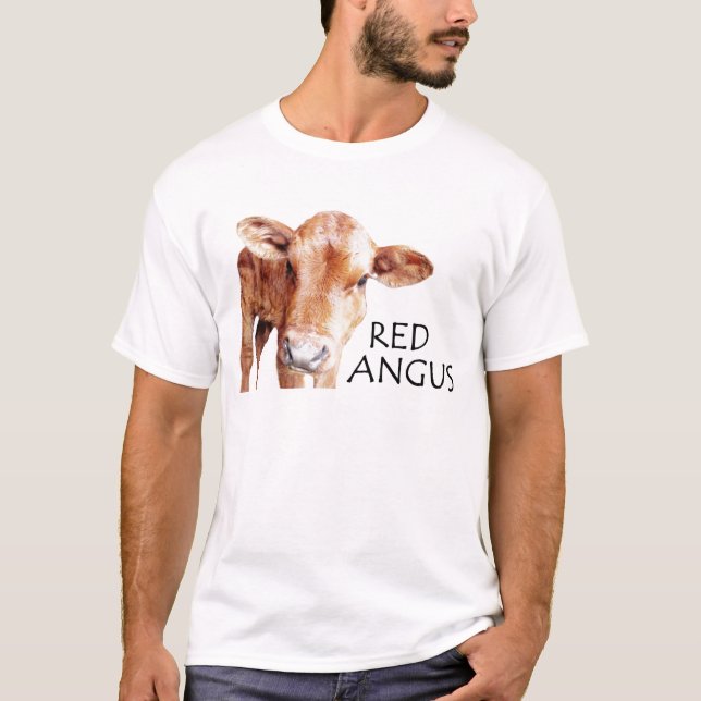 T-shirt Angus rouge (Devant)
