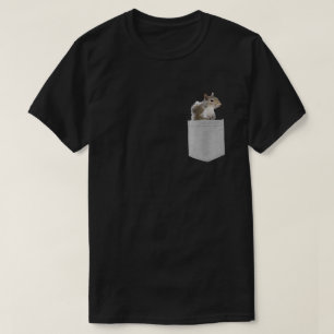 T-shirt Animal Dans Votre Poche Écureuil Gris Américain Lo