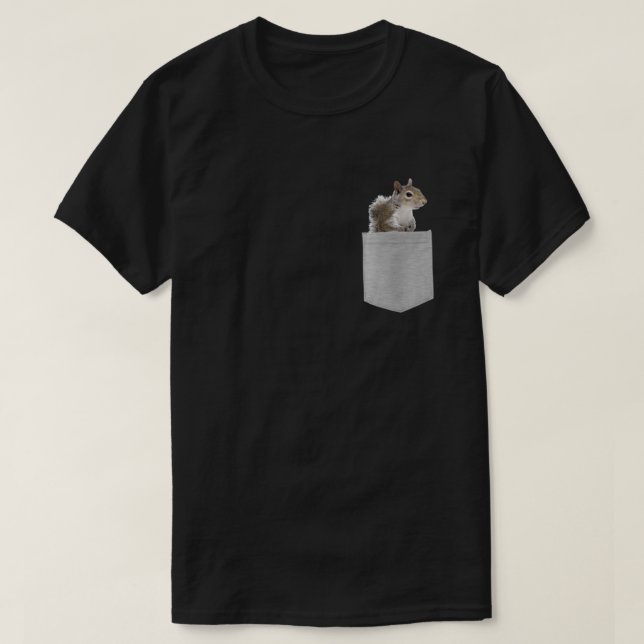 T-shirt Animal Dans Votre Poche Écureuil Gris Américain Lo (Design devant)
