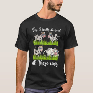 T-shirt Animal de ferme Élevage Agriculteur Prairie Vache