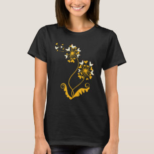 T-shirt Animal de ferme Fermier Oiseau Cœurs Pissenlit Po