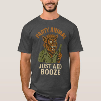 T-SHIRT ANIMAL DE FÊTE AJOUTER LE BOOZE