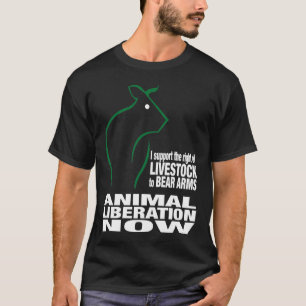 T-shirt animal de noir de libération