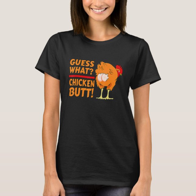 T-shirt Animal Devinez Quel Bouton De Poulet Mélange Boeuf (Devant)