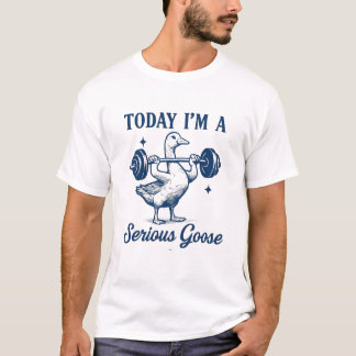 T-shirt animal drôle d'oie grave