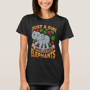 T-shirt Animal Eléphant Juste Une Fille Qui Aime Les Eléph