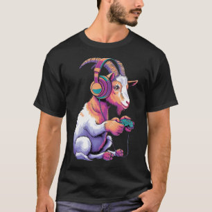 T-shirt Animal en peluche Chèvre Casque Audio Chèvre Vidéo