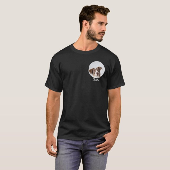 T-shirt animal et logo personnalisé avec photo et  (Devant entier)