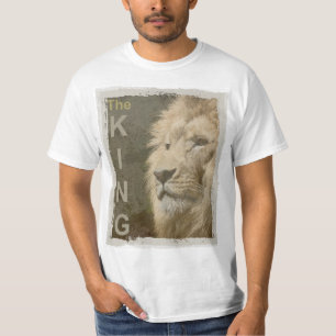 T-shirt Animal Lion Visage Top Modèles Mens Valeur Moderne