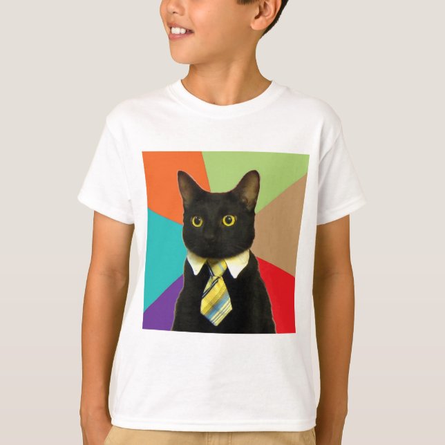 T-shirt Animal Meme de conseil de chat d'affaires (Devant)