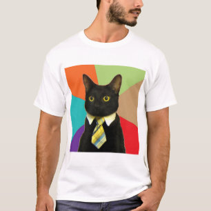 T-shirt Animal Meme de conseil de chat d'affaires