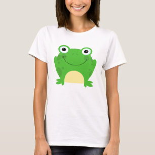 T-shirt Animal mignon vert amphibie de bande dessinée de