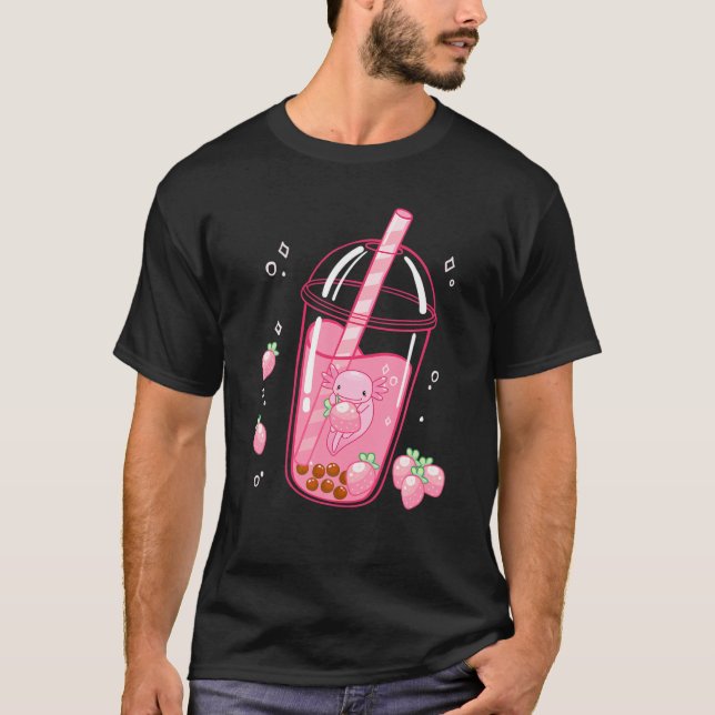 T-shirt Animal Pastel Cute Funny Kawaii Baby Anime Axolotl (Devant)