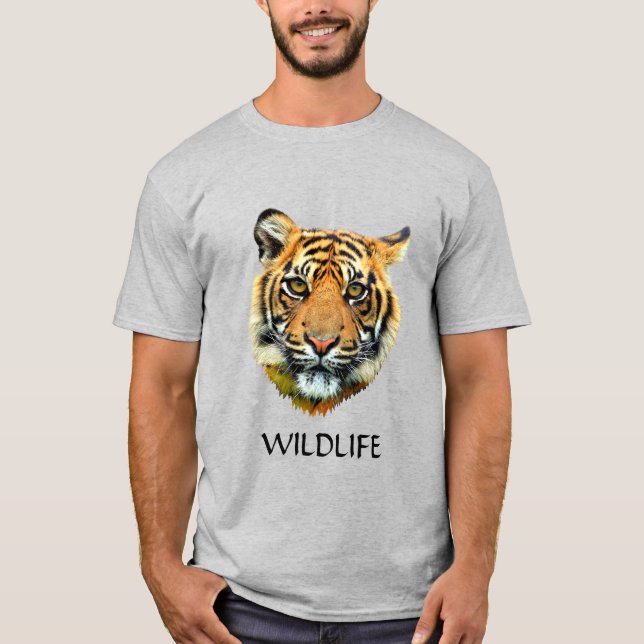 T-shirt animal sauvage de tigre (Devant)
