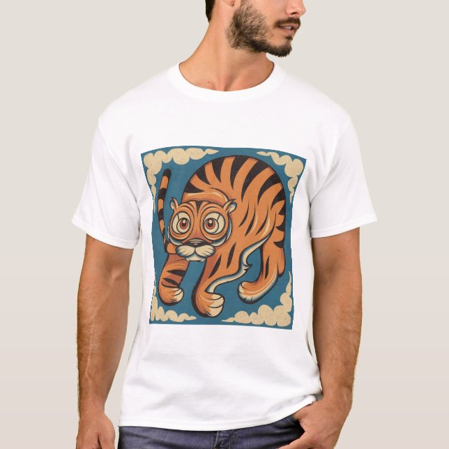 T-shirt animal sauvage stylisé (Devant)