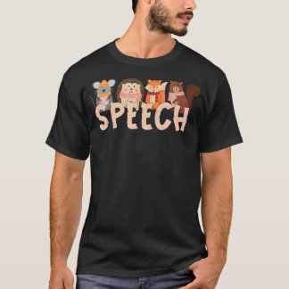 T-shirt Animal Speech Therapy Fall SLP Speech Language Pat