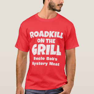 T-shirt Animal tué sur une route sur le gril - viande de