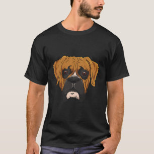T-shirt Animal Visages Boxer Chien Chemise Cadeau Pour Chi