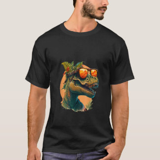 T-shirt Animals Graphic  rex Dinosaur Wearing Sunglasses 5
