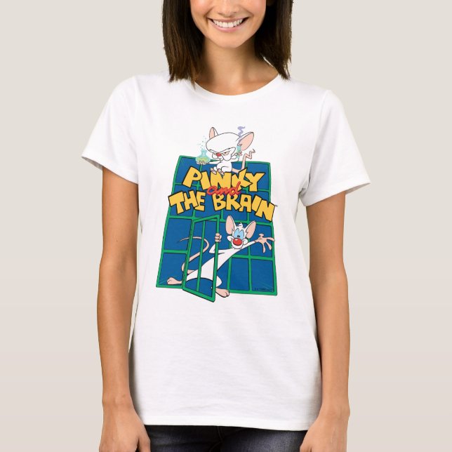 T-shirt Animaniacs | Pinky et le graphique de la cage céré (Devant)