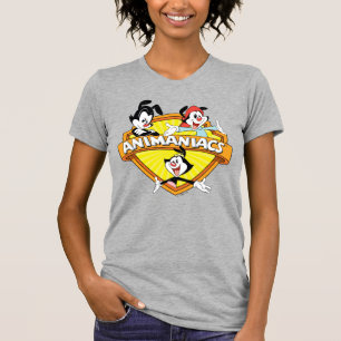 T-shirt Animaniacs   Warner Brothers & Sister WB Shield