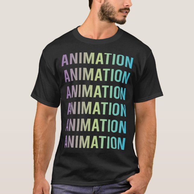 T-shirt Animation Bleu Violet (Devant)